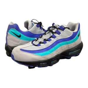 Nike Air Max 95 OG Wolf Grey Hyper Jade Indigo Burst AT2865-001 Mens Size 8.5